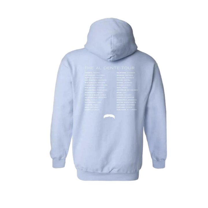 Al Dente Tour Unisex Hoodie - Light Blue