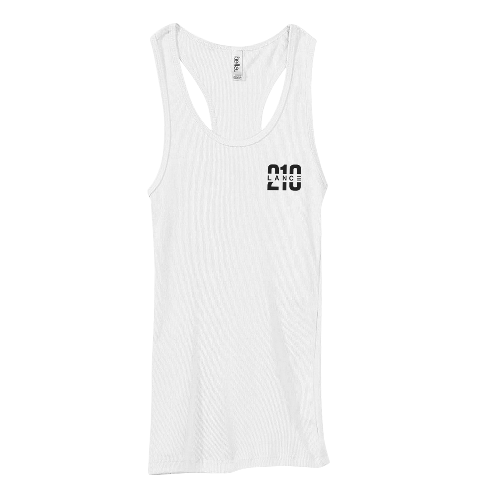 210 Ribbed Tank Top (White)  Lance Stewart Official Lance210 Merch Store - Shop T-shirts, beanies, snapbacks, pop sockets, hoodies and more! As Seen On YouTube, Vine, Instagram, Facebook and Twitter